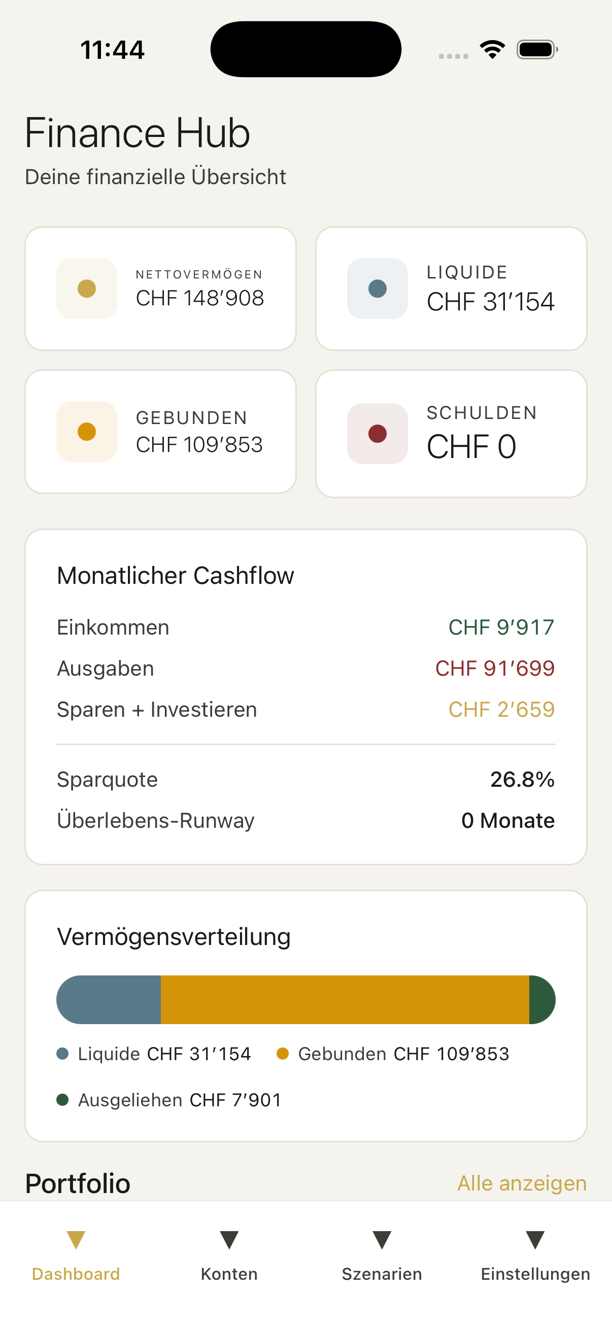 Finance Hub Dashboard